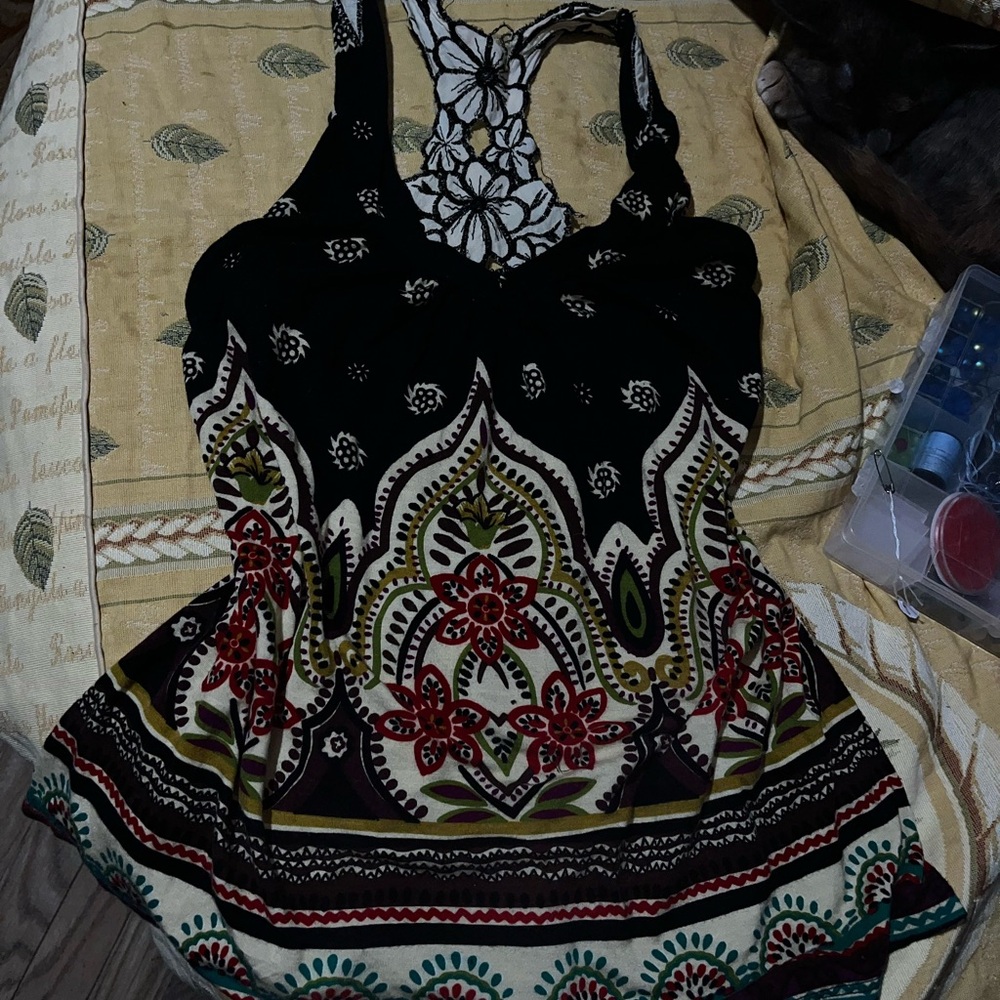 Bohemian Floral Print Women's Top